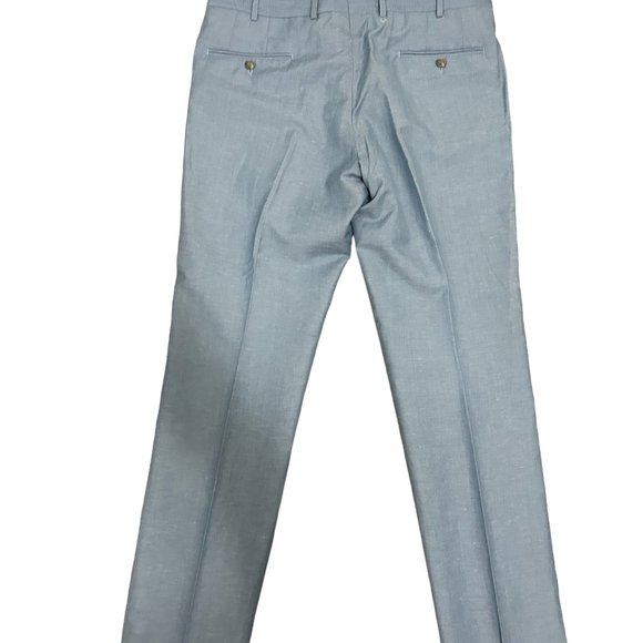Andrew Davis Men's 36 x 32 Light Blue Polyester Straight Chino Dress Pan… - Picture 7 of 7
